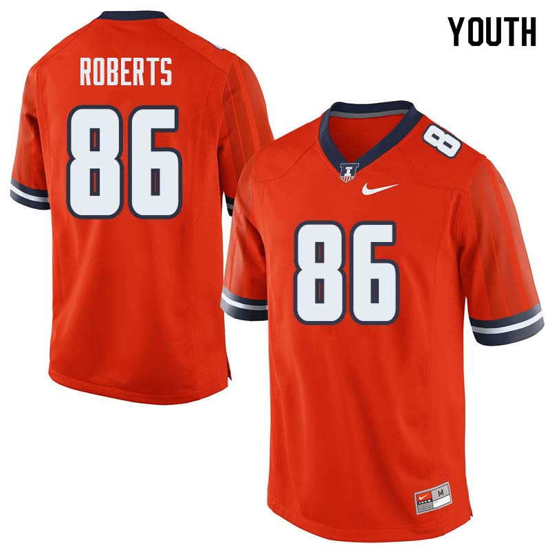Youth #86 Jordan Roberts Illinois Fighting Illini College Football Jerseys Sale-Orange